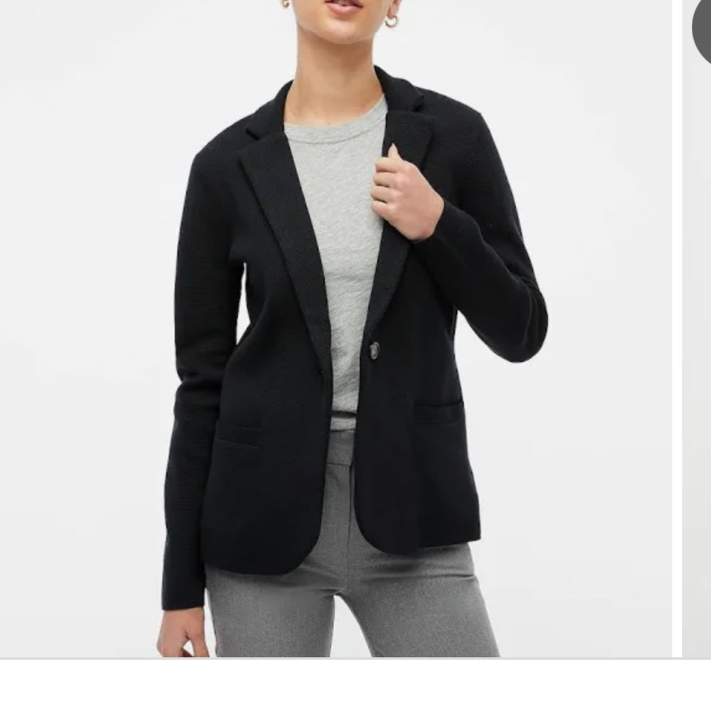 Jcrew womens sweater blazer XS black